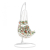 KALEA fehér függő fotel virágmintás párnával - Prémiumbútor webáruház