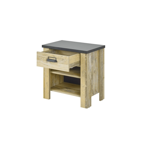 Sherwood 2 polcos éjjeliszekrény antik tölgy/antracit