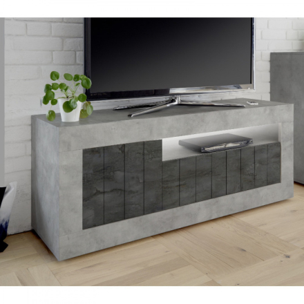 URBINO Beton-Oxidált TV szekrény 3 ajtós 138cm