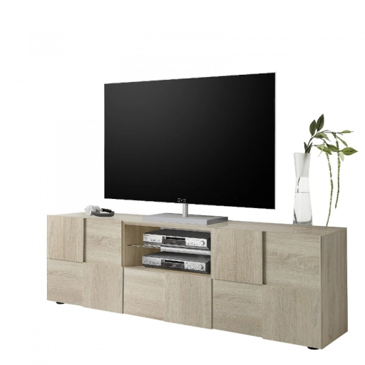 DAMA Nagy Sonoma tölgy TV Szekrény 2 ajtós 1 fiókos 181cm
