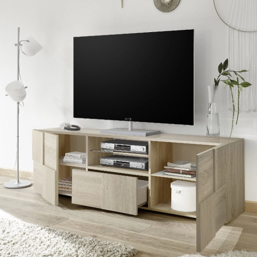 DAMA Nagy Sonoma tölgy TV Szekrény 2 ajtós 1 fiókos 181cm