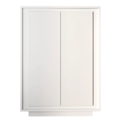 SKY 2.0 magas komód, 2 ajtóval, fehér matt lakkozott vázzal és előlapokkal