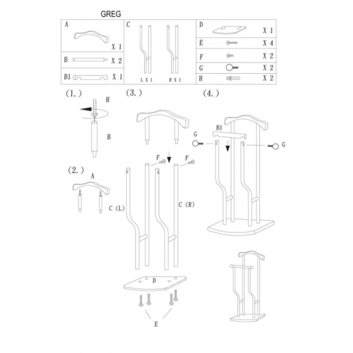 Greg wenge-króm állófogas