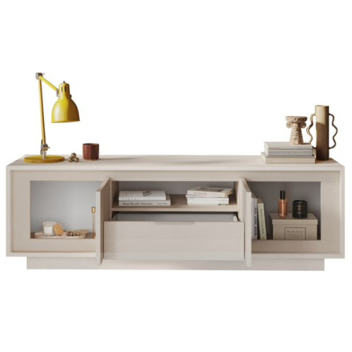 SKY 2.0 TV-szekrény 2 ajtóval és 1 fiókkal, kasmír színű laminált vázzal és előlapokkal