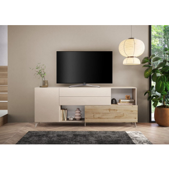 Monaco 2 fiókos TV szekrény kasmír/Cadiz tölgy 241 cm