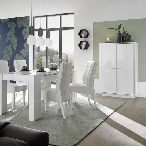 Ice 4 ajtós komód fehér 92cm