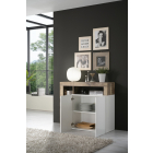 Hamburg komód fehér, pero tölgy 108 x 93 cm