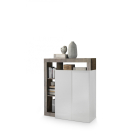 Hamburg komód fehér, pero tölgy 108 x 127 cm