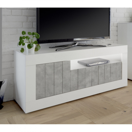 URBINO Fehér-Beton TV szekrény 3 ajtós 138cm