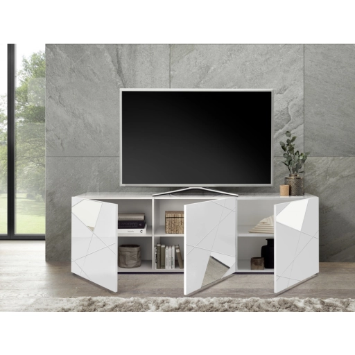 Vittoria 3 ajtós TV állvány fehér 181 cm