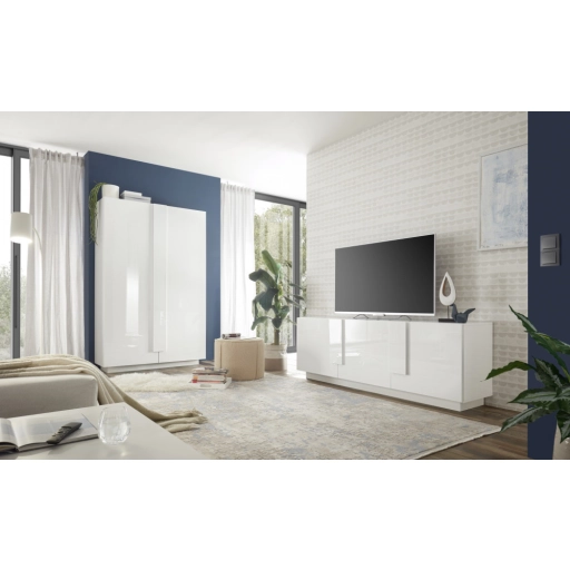 Jupiter 3 ajtós TV állvány fehér 182 cm
