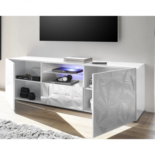 PRISMA Fehér Nagy TV szekrény 2 ajtós 1 fiókos 181cm