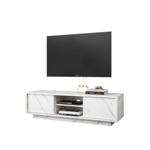 Carrara TV állvány fehér márvány 139cm