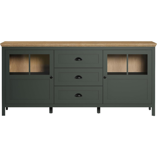 Stanton ablakos szekrény sötétzöld