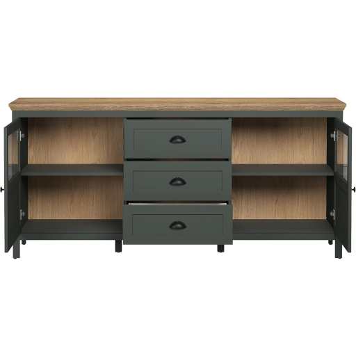 Stanton ablakos szekrény sötétzöld