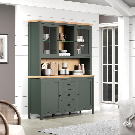 Stanton tálalószekrény sötétzöld