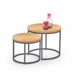 Oreo Dohányzóasztalok Arany Tölgy - Fekete Oreo Dohányzóasztalok Arany Tölgy - Fekete