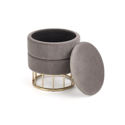 Minty puff Szürke bársony szövet - Arany