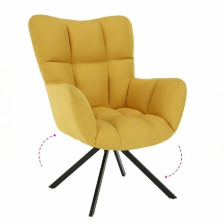 KOMODO forgó fotel sárga/fekete