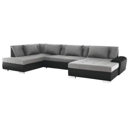 LIBERTO szürke/fekete kanapé U alakú