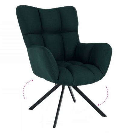 KOMODO forgó fotel zöld/fekete