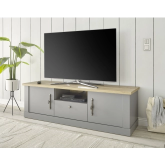   Chambord széles Tv-állvány világosszürke / Artisan tölgy