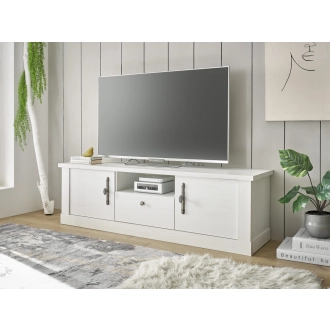 Ravenna széles TV állvány fehér fenyő