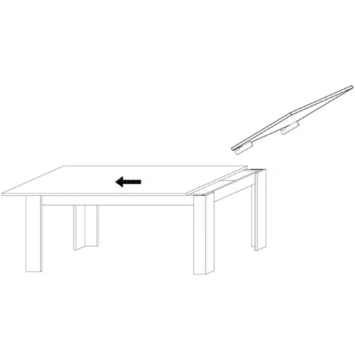 RIMINI asztal, 137 - 185 x 90 cm, laminált Mercure tölgy