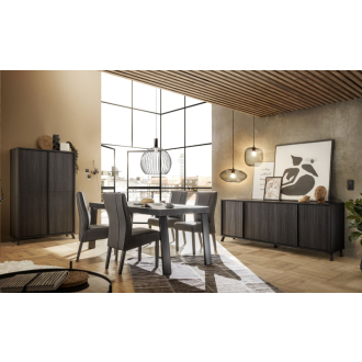 CITY étkezőasztal, fekete 189x88x78 cm