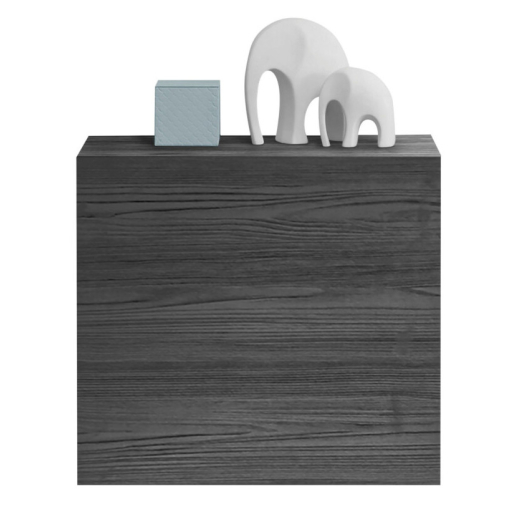 STEEL Fali szekrény, kisméretű, 1 ajtós, fekete, laminált