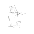 H-95 Szürke Bárszék Állítható Magassággal