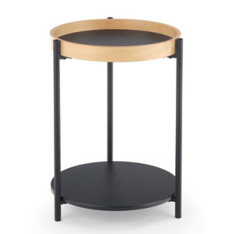 Rolo Dohányzóasztal Tölgy-Fekete