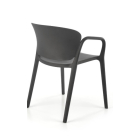 K-491 karfás kerti szék fekete