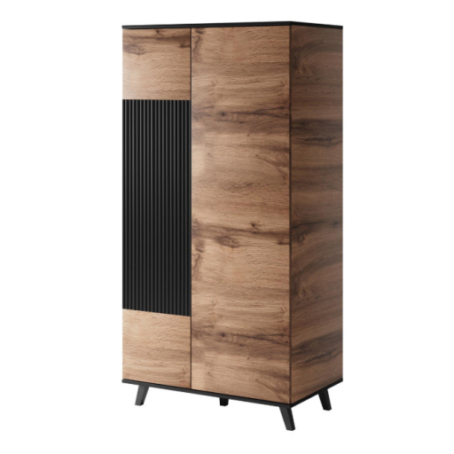 Random S-1 szekrény wotan tölgy fekete