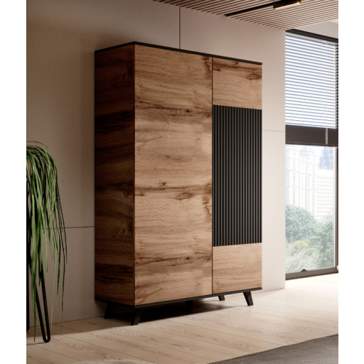 Random S-1 szekrény wotan tölgy fekete