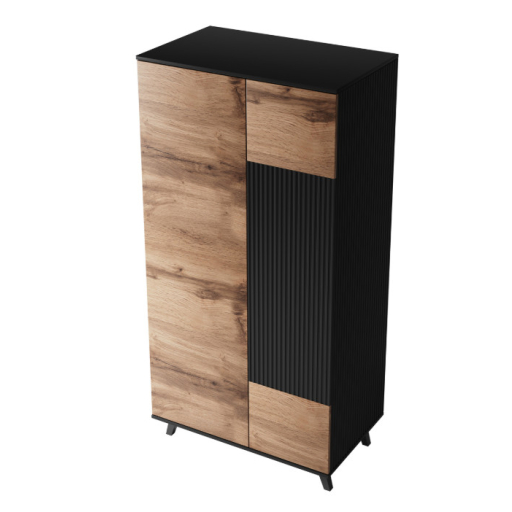 Random S-1 szekrény wotan tölgy fekete