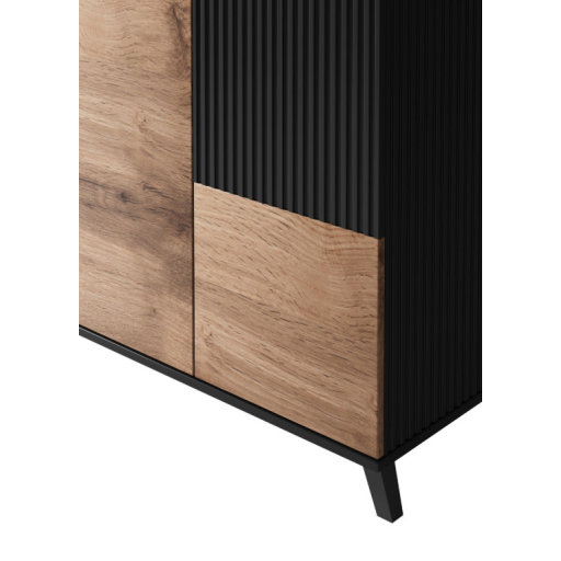 Random S-1 szekrény wotan tölgy fekete