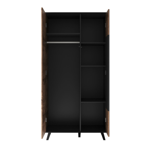 Random S-1 szekrény wotan tölgy fekete