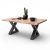 CARTAGENA dohányzó asztal akácfa 110x70cm - X alakú antracit szürke lábbal - Natúr