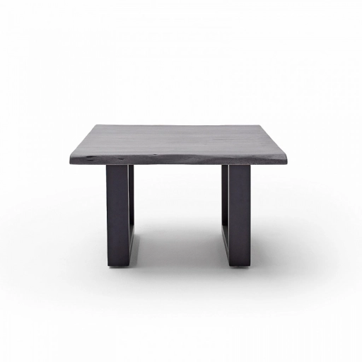 CARTAGENA dohányzó asztal akácfa 75x75cm - U alakú antracit szürke lábbal - Szürke
