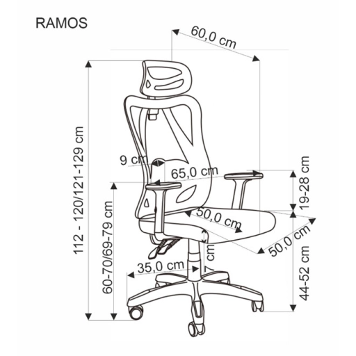 Ramos irodai forgószék fekete