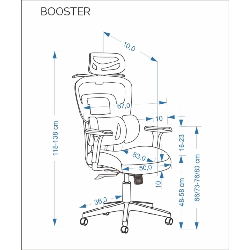 Booster irodai forgószék Multiblock funkcióval fekete