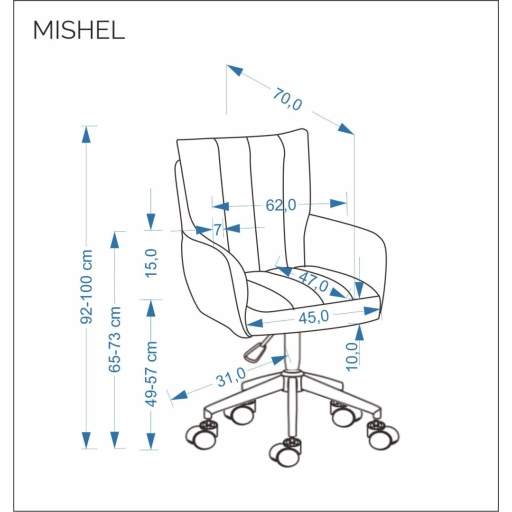 Mishel forgófotel szürke