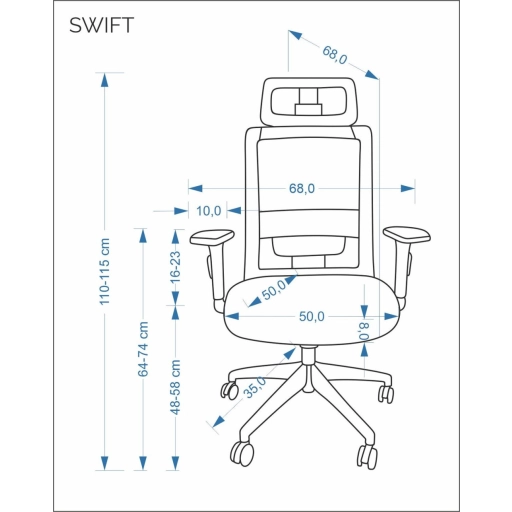 Swift irodai forgószék Multiblock funkcióval fekete