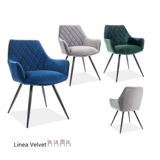 Linea Velvet karosszék zöld