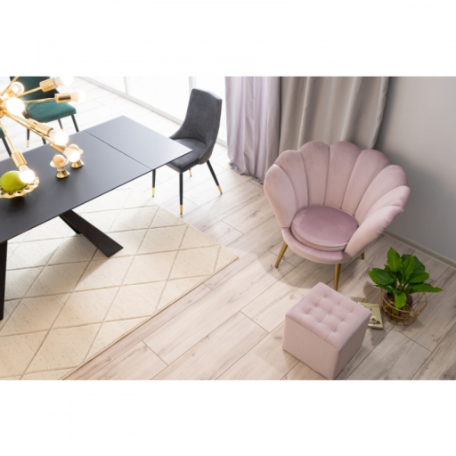 Salvadore bővíthető étkezőasztal matt fekete 160-240cm