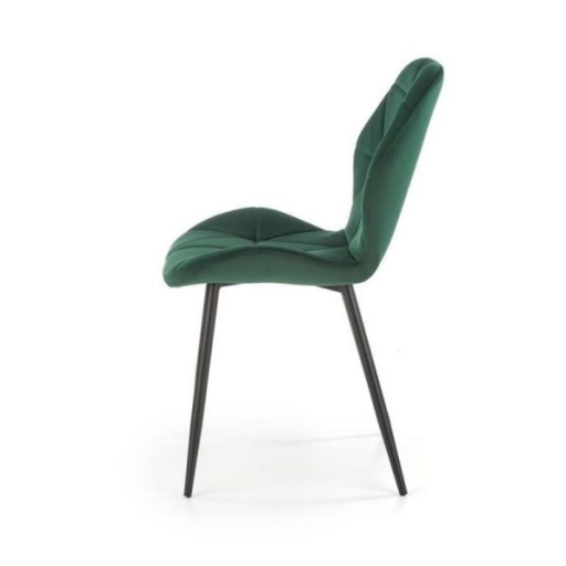 K-453 étkezőszék sötétzöld bársony szövet