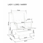 Lady Velvet fotel fekete