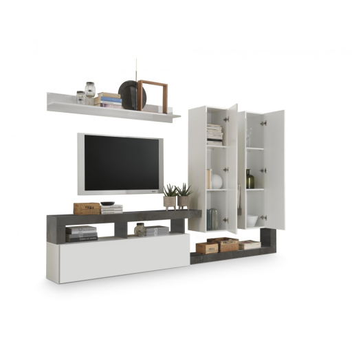 Hamburg TV állvány fehér, oxidált 277 cm