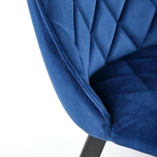 K-450 étkezőszék sötétkék bársony szövet